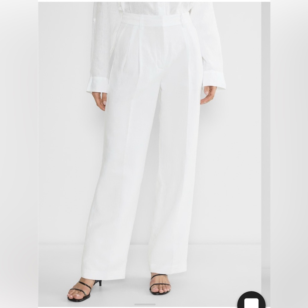 Aritzia Linen White Effortless Pants